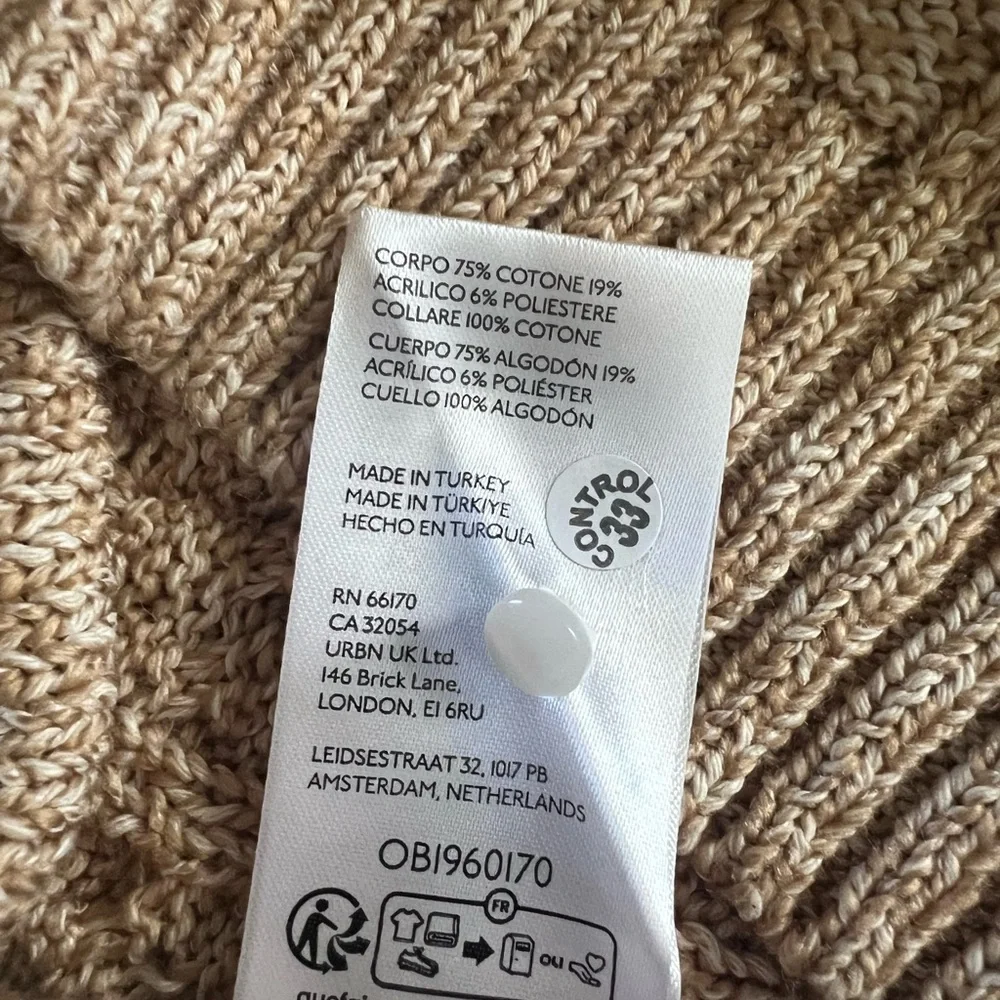 Anthropologie Tan Lace Collared Sweater Tank Top size XXS - Picture 9 of 11